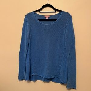 Lilly Pulitzer Cornflower blue lightweight scoop neck sweater